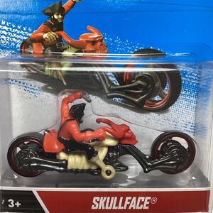 ☆ホットウィール☆ スカルフェイス　モーターサイクル　MOTOR CYCLES ライダーフィギュア付き　Hot Wheels