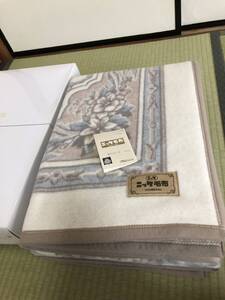 天然素材の毛布★上質★NIKKE ニッケ 毛布 140x200cm 毛100％日本毛織 防災製品　純毛ウール日本製