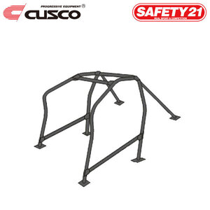 CUSCO クスコ ロールケージ SAFETY21 6点式+サイドバー 定員2名 逃げ ロードスター ND5RC 2015年05月～ P5-VP 1.5 FR