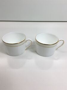 WEDGWOOD◆ウェッジウッド/カップ&ソーサー/2客セット/VERAWANG/WHT/中古