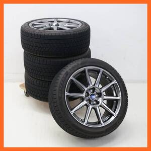 東ハ:【17インチ】タイヤ付ホイール4本セット スバル純正 17×7.5J 5穴 / ブリヂストン BLIZZAK VRX3 215/45R17 87Q スタッドレス ★送無