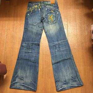 【美品】DRIVE JEANS ドライブジーンズ ワイドデニム 25