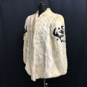 グレース/GRACE☆SAGA MINK/サガミンク/ファーケープコート/毛皮【レディースL-XL/イエローベージュ系p/beige】フック留め/Coats◇cBH409