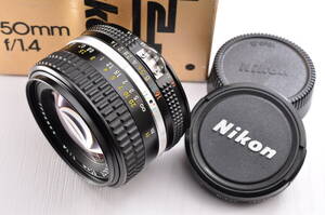 Nikon Ai-S NIKKOR 50mm F1.4　50/1:1.4　箱付　ニコン　AISニッコール　MFレンズ　#1796