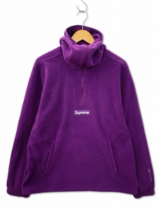 SUPREME Polartec Facemask Half Zip Hooded Sweatshirt ハーフ ジップ フーディー プルオーバー フリース M DARK PURPLE