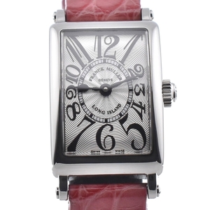 フランクミュラー FRANCK MULLER 802QZ ロングアイランド プティ K18WG/レザー クォーツ レディース 美品 M#132075