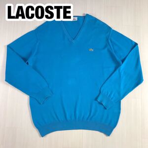 LACOSTE ラコステ ニットセーター 6 ブルー ビッグサイズ ワニ