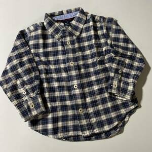 【美品】baby GAP ベビーギャップ チェック　ボタンダウンシャツ　95