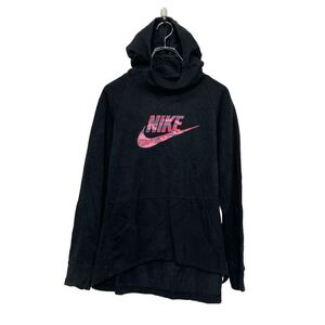 NIKE プリント スウェット パーカー ナイキ L ブラック キッズ 古着卸 アメリカ仕入 a607-6778