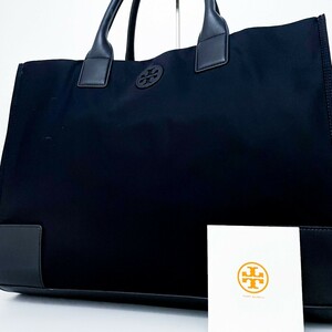 1円■入手困難■Tory Burch トリーバーチ エラキャンバス トートバッグ ビジネス ブリーフケース 大容量 A4可 メンズ レディース ネイビー