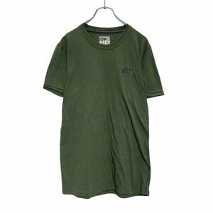 adidas 半袖 ロゴ Tシャツ M グリーン アディダス スポーツ 古着卸 アメリカ仕入 a506-7090