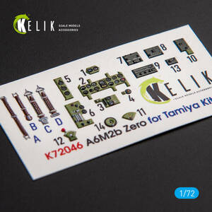 ◆◇KELIK【K72046】1/72 A6M2b 零戦21型 内装3Dデカール(タミヤ用)◇◆　　