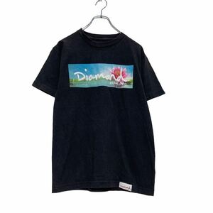 Diamond 半袖 プリント Tシャツ ウィメンズ S ブラック ダイアモンド ロゴ ストリート スケーター 古着卸 アメリカ仕入 a507-6858