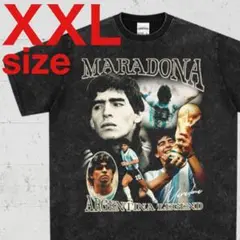 Maradona　ペレ　マラドーナ　サッカー　半袖 Tシャツ　ブラック　XXL