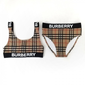 バーバリーロンドン Burberry LONDON ビキニ サイズ14Y - ブラウン×黒×白 レディース チェック柄/2ピース 新品同様 トップス