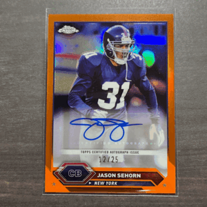 Jason Sehorn - New York Giants Orange Refractor Auto /25 Chrome 2024 Topps Composite Football NFL Autograph 直筆サイン