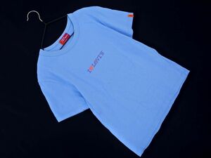 ネコポスOK LEVI’S リーバイス プリント 半袖 Tシャツ sizeM/水色 ■◆ ☆ efb7 レディース