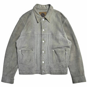 初期 90年代 GOODENOUGH スエード トラッカージャケット Suede Trucker Jacket 2ndタイプ ジャケット レザー fragment HF 藤原ヒロシ