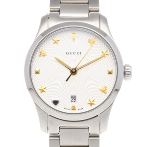 グッチ Gタイムレス 腕時計 時計 ステンレススチール 126.5 クオーツ レディース 1年保証 GUCCI 中古