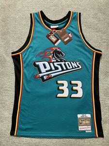 未使用品 NBA PISTONS HILL #33 グラント・ヒル Mitchell&Ness ミッチェルアンドネス デトロイト・ピストンズ ユニフォーム 当時物