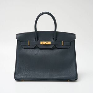 HERMES エルメス バーキン 35 ハンドバッグ トートバッグ トゴレザー ダークネイビー×ゴールド金具 □C刻印（1999年頃製造）