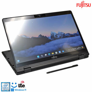 LTE 顔認証 FHD タッチパネル 2-in-1 富士通 LIFEBOOK U939X/A Core i5 8365U M.2SSD256G メモリ8G カメラx2 Wi-Fi Type-C Windows11