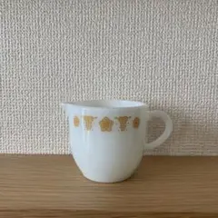 【お値下げ中】オールドパイレックス　バタフライゴールド　クリーマー　pyrex