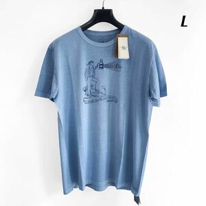 24SS 新品 DOUBLE RL RRLダブルアールエル ラルフローレン ジャージー グラフィック Tシャツ クルーネック カットソー ニット 半袖 L