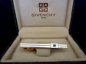 ◎№5417◎■USED並品■ジバンシイ「ロゴ柄」【GIVENCHY】 【シルバー・ゴールド】■ネクタイ ピン♪