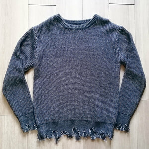 attack the mind 7 Knit Boutique 9200 ニット ダメージ加工 グレー ダメージ 加工 アタックザマインド