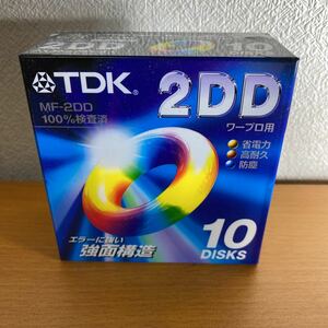 refle〓 TDK ワープロ用 3.5型 2DD フロッピーディスク 10枚 アンフォーマット　プラスチックケース入 MF-2DD .