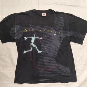  NIKE Air Jordan Dunk Art T-Shirt 90年代 　ナイキ　エアジョーダン　tシャツ 銀タグ　アメリカ　usa製 XL vintage ビンテージ　フェード