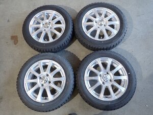 YS15045【送料無料155/65R14】サクラ デイズ タント スペーシア N-BOX 中古スタッドレス ▼14×4.5J 100/4H ET45▼1円スタート