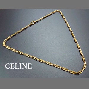 【美品】CELINE セリーヌ ブラゾン チェーン ネックレス ゴールド ヴィンテージ オールドセリーヌ vintage オールド マカダム トリオンフ 