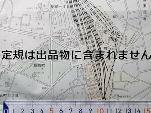 mc02【地図】弘前市 昭和48年 [かくは 武田デパート 丸三 ヤマダイ 松木屋 花邑 オリオン座 東宝 東映 国劇 日劇 下白銀町/東奥義塾 時敏小