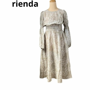 1円スタート〜(b11)rienda リエンダ　ワンピース　花柄　アンティーク　ロング　ドレス