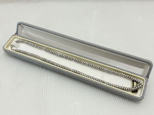 D(1127w1) 本真珠 ネックレス パールネックレス パール SILVE刻印 総重量約15.5g 長さ約44cm アクセサリー ジュエリー 冠婚葬祭