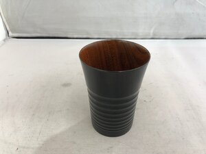 【山中漆器】フリーカップ　欅　波紋　黒　内スリ（M）　SY02-F9I