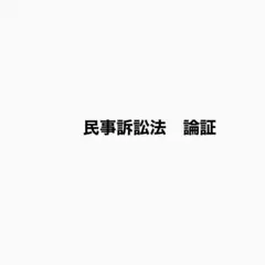 民事訴訟法　論証