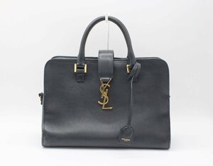 サンローラン ベイビーカバス ハンドバッグ 2way ショルダーバッグ ダークネイビー ゴールド金具 YSL SAINT LAURENT z24-462 中古品 z_b