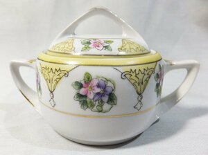 ◆Noritake/ノリタケ◆オールドノリタケ　シュガーポット　フラワー　金彩　コーヒー　ティー　USED　食器