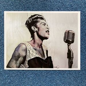 【直筆サイン入りポスター】Lauren Taylor ビリー ホリデイ Billie Holiday auto イラスト フォト 写真 証明書付き ジャズ歌手