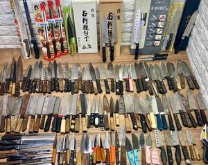 11-13【1円～】 包丁 まとめ 洋包丁 和包丁 三徳 他 キッチン用品 138本 