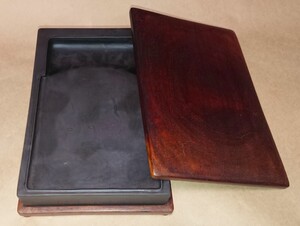 中国 古硯 端渓硯 長方硯 サイズ約21×14cm 厚み約3.3cm 大型 重厚 書家の愛蔵品 古玩