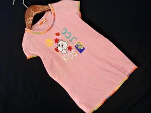 ネコポスOK 新品 CASTELBAJAC カステルバジャック KIDS SPORT プリント 刺繍 Tシャツ 120cm ピンク ■◆ ☆ eec8 子供服