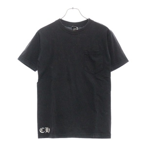 CHROME HEARTS クロムハーツ OLD SCROLL LABEL オールドモデル スクロールラベルロゴ半袖Tシャツ カットソー ブラック/レッド