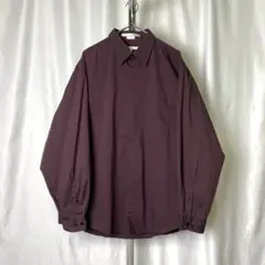 90s PERRY ELLIS 比翼 ミニマル シャツ XL ビッグサイズ