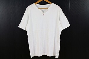 Papas PAPAS パパス Tシャツ トップス 半袖 ティーシャツ 無地 シンプル コットン 50 L 白 ホワイト メンズ [894214]