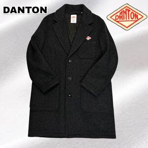 【美品】DANTON オーバーサイズ ウールモッサ チェスターコート サイズ36