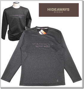 ハイダウエイ HIDEAWAYS NICOLE ストレッチポンチジェルプリント長袖Ｔシャツ 4565-9101-39(Charcoal Gray)-46(M) ロンT